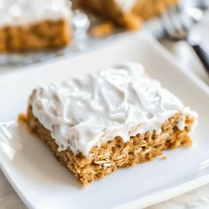 Iced Oatmeal Cookie Bars