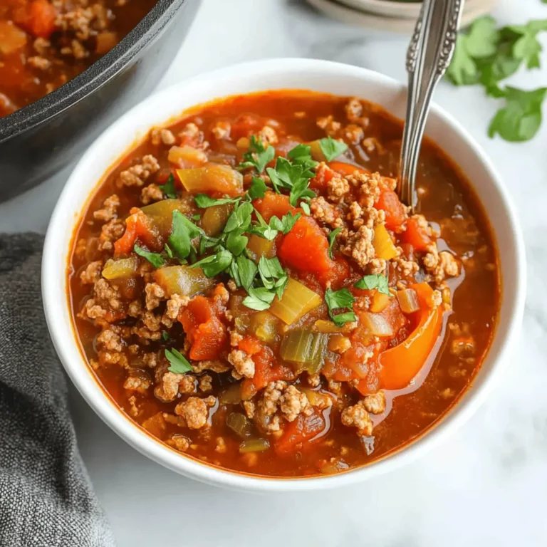 High Protein Stuffed Pepper Soup