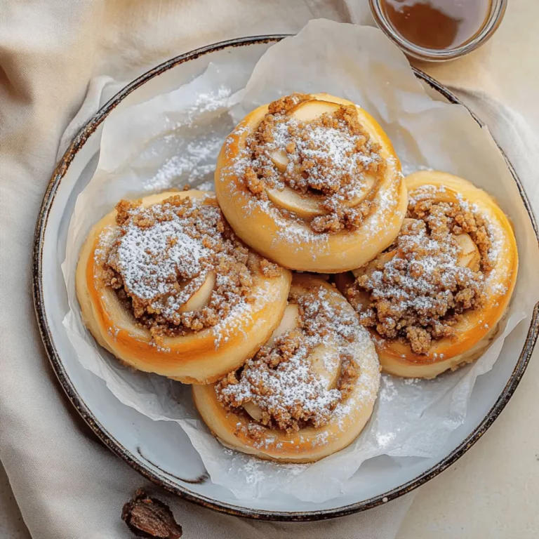 Apple Cheesecake Buns with a Crumble Topping and Sweet Glaze