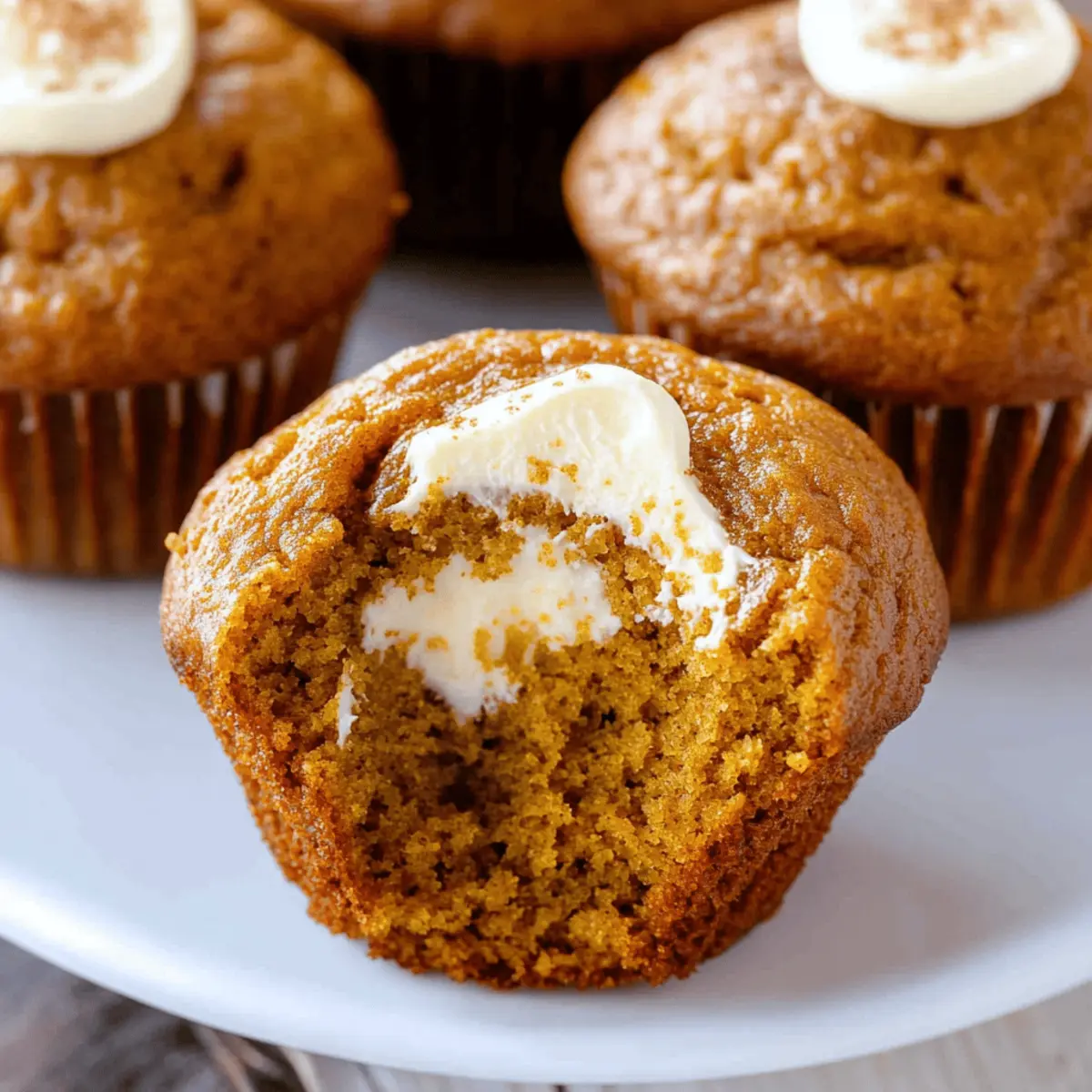 Moist Pumpkin Cream Cheese Muffins