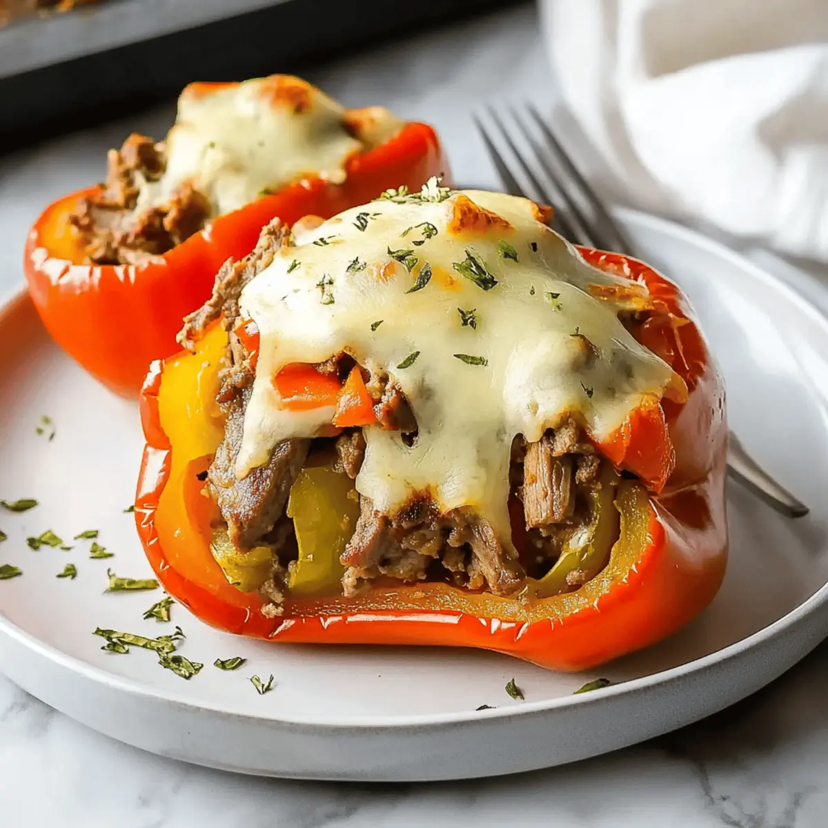 Delicious Philly Cheesesteak Stuffed Peppers Recipe to Try Today
