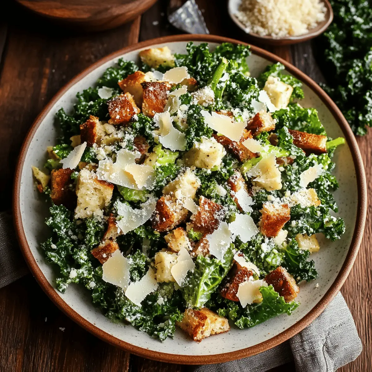 Delicious Roasted Garlic & Kale Caesar Salad Recipe to Try