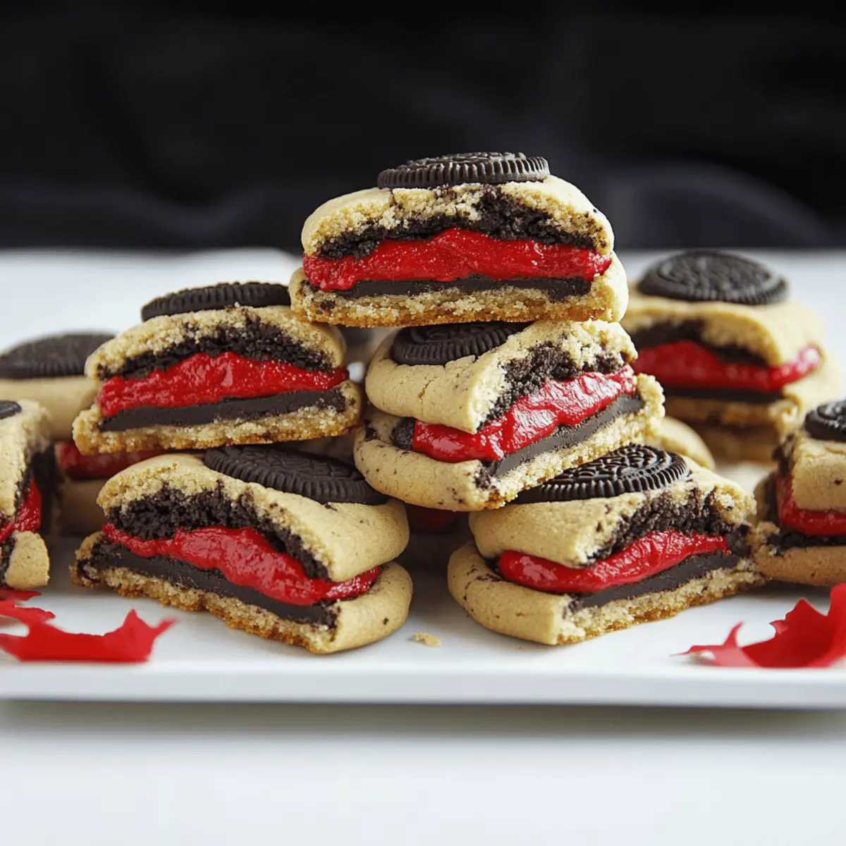 Easy Halloween Oreo Stuffed Chocolate Chip Cookies Recipe