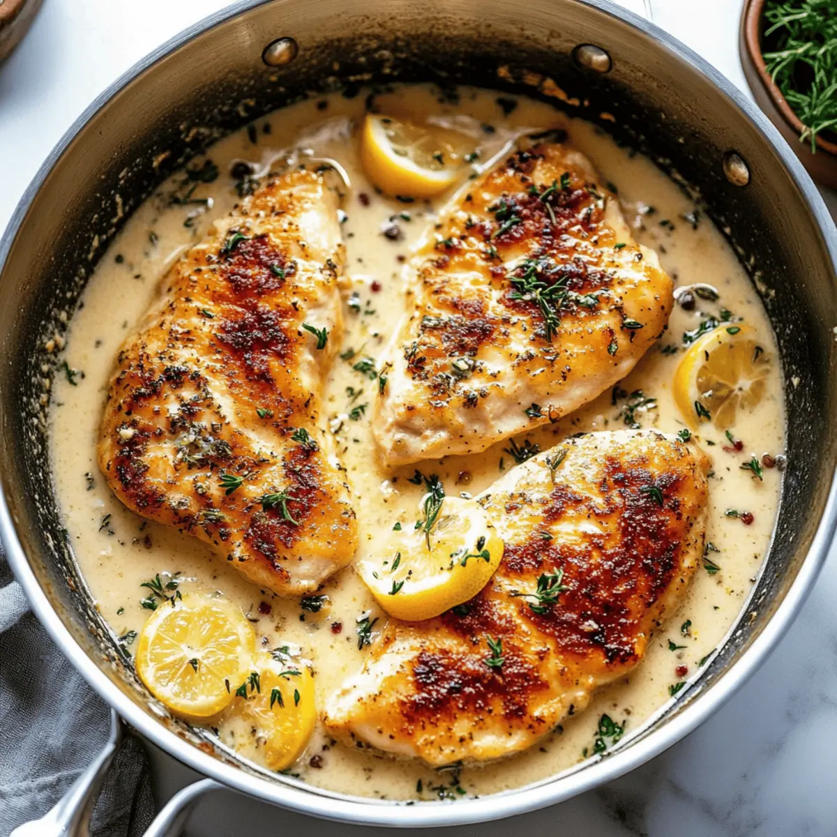 Creamy Lemon Herb Parmesan Chicken Piccata Recipe in 30 Minutes