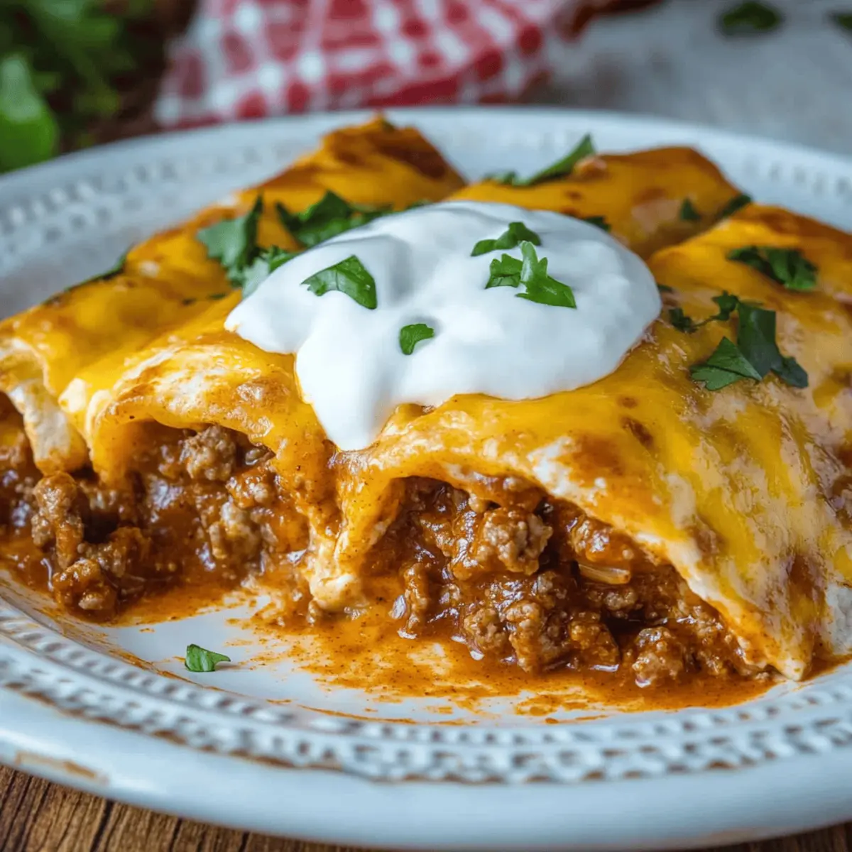 Easy Cheesy Ground Beef Enchiladas Ready in Just 30 Minutes