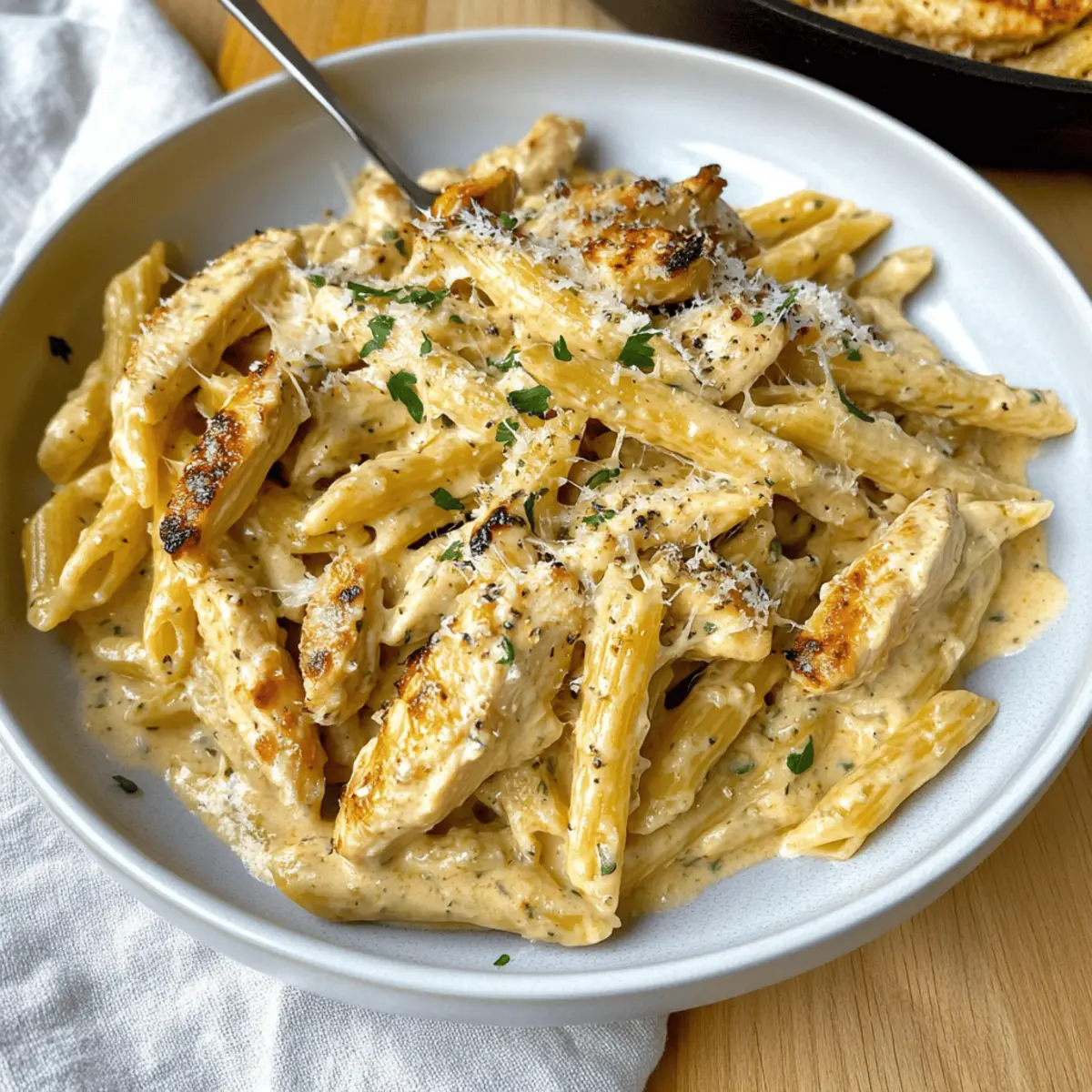 Creamy Garlic Parmesan Chicken Pasta Recipe in 35 Minutes