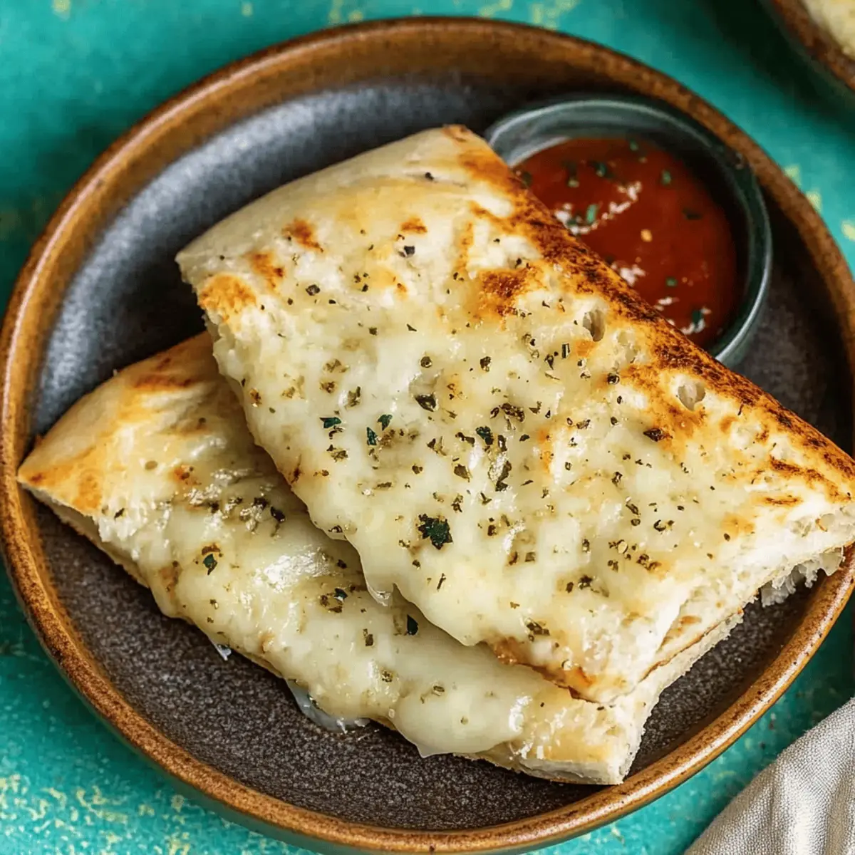 Air Fryer Garlic Flatbread