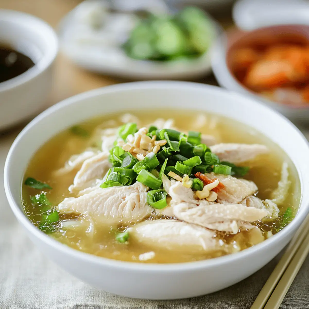Delicious Korean-Inspired Chicken Soup Dak Gomtang Recipe