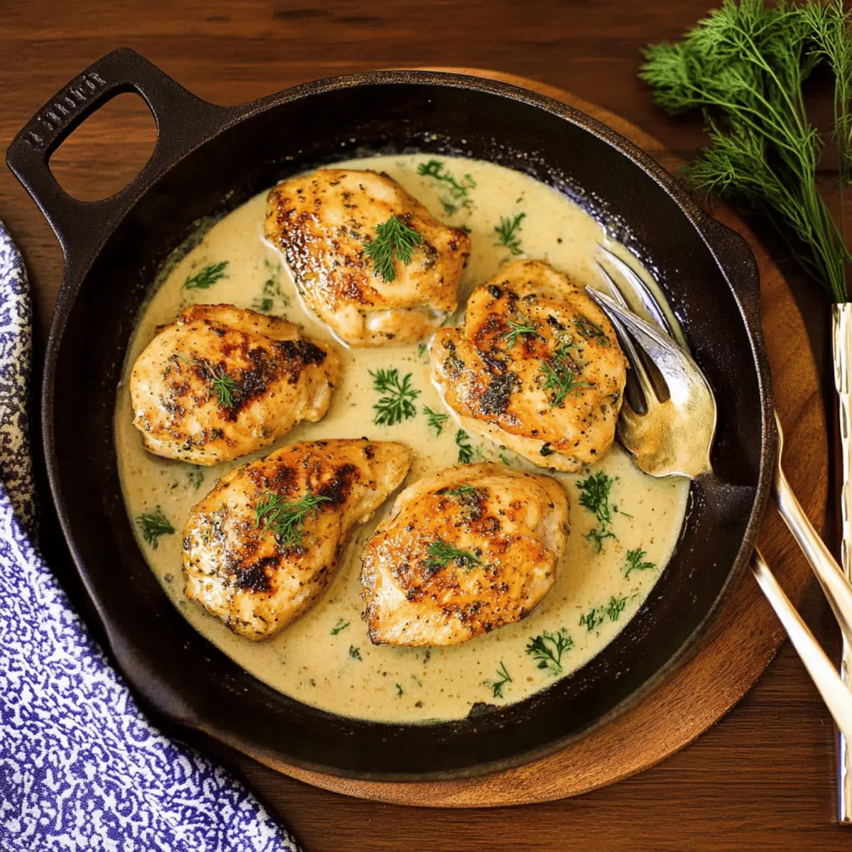 Delicious French Mustard Chicken Breasts in Creamy Sauce