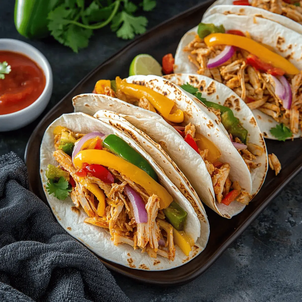 Easy Crockpot Fajitas Recipe with Chicken and Peppers