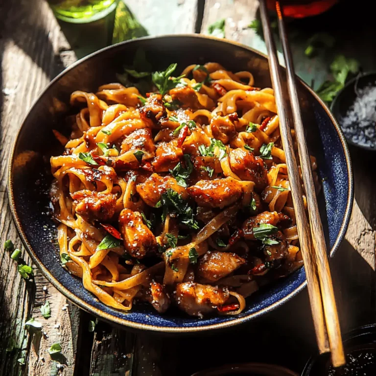 Sticky Garlic Chicken Noodles