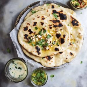 20-Minute Garlic Cottage Cheese Naan