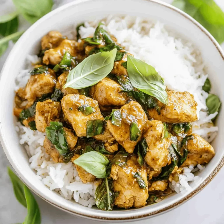 Spiced Coconut Basil Chicken with Rice