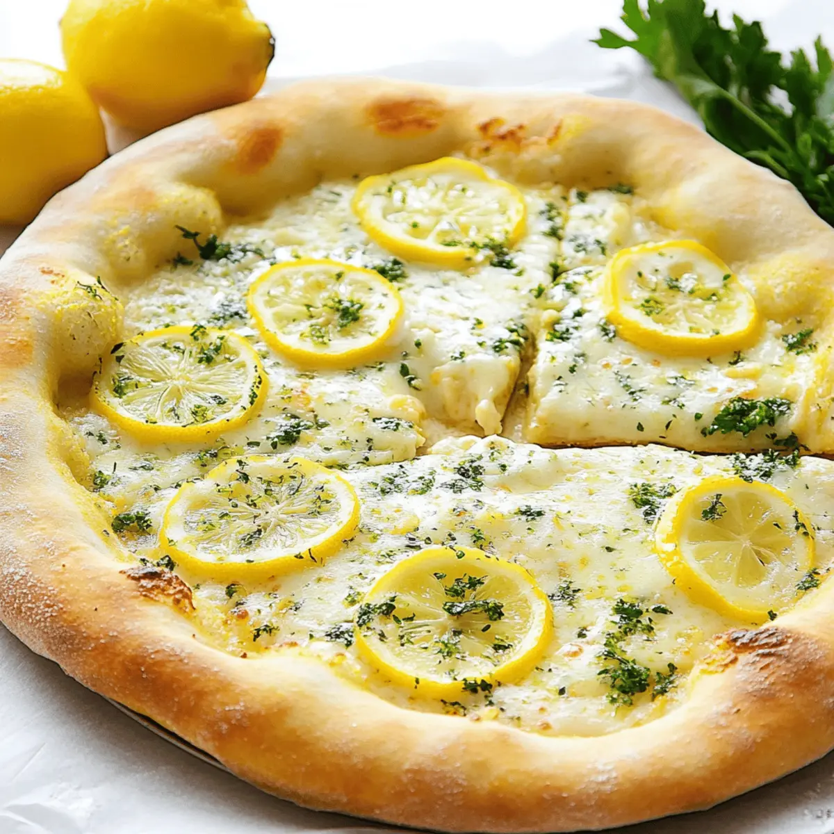Delicious Lemon Pizza Recipe with Fresh Mozzarella and Herbs