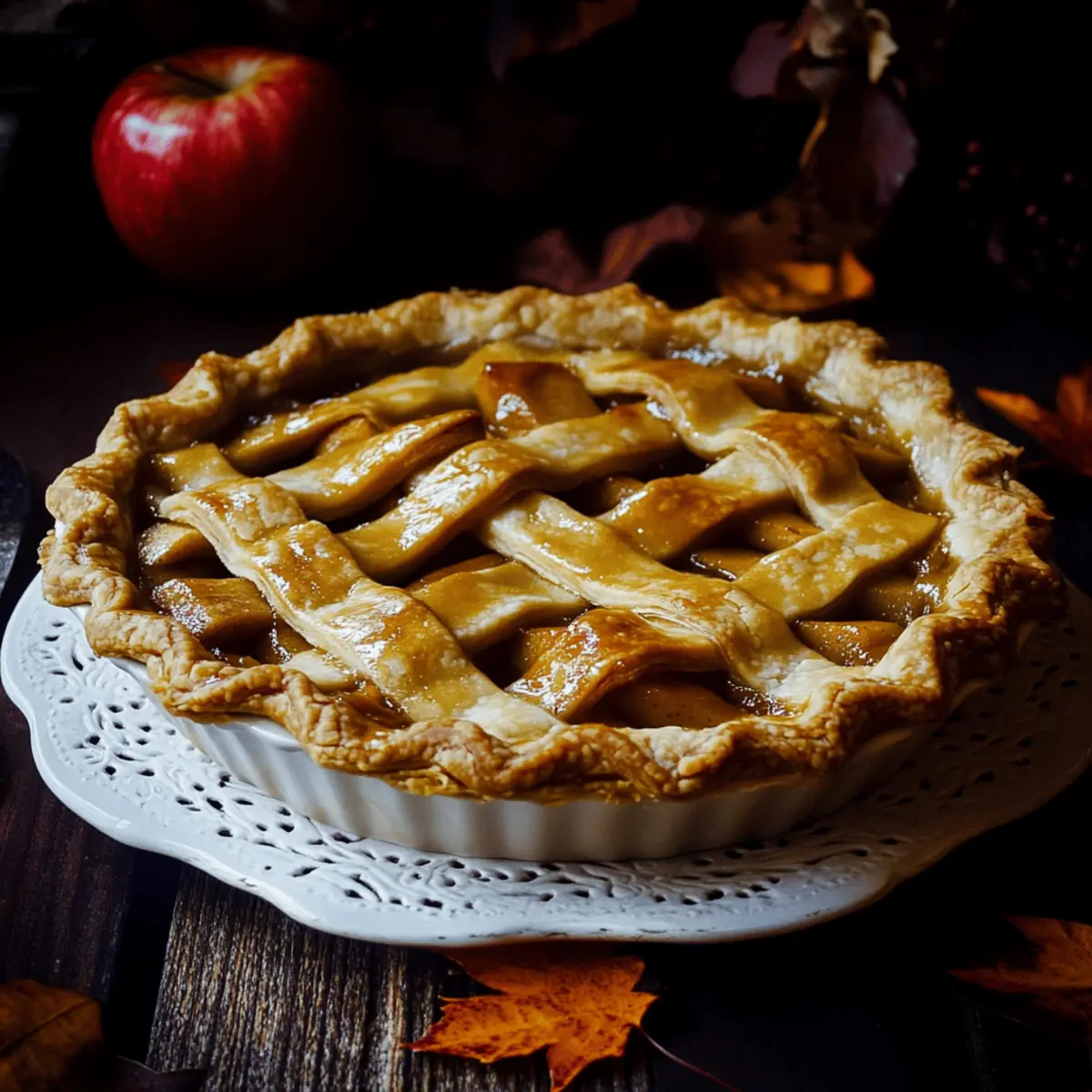 Delicious Toffee Apple Pie with Vanilla Custard Recipe for Fall