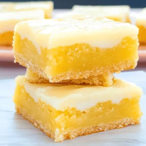 Lemon Brownie Bars Recipe