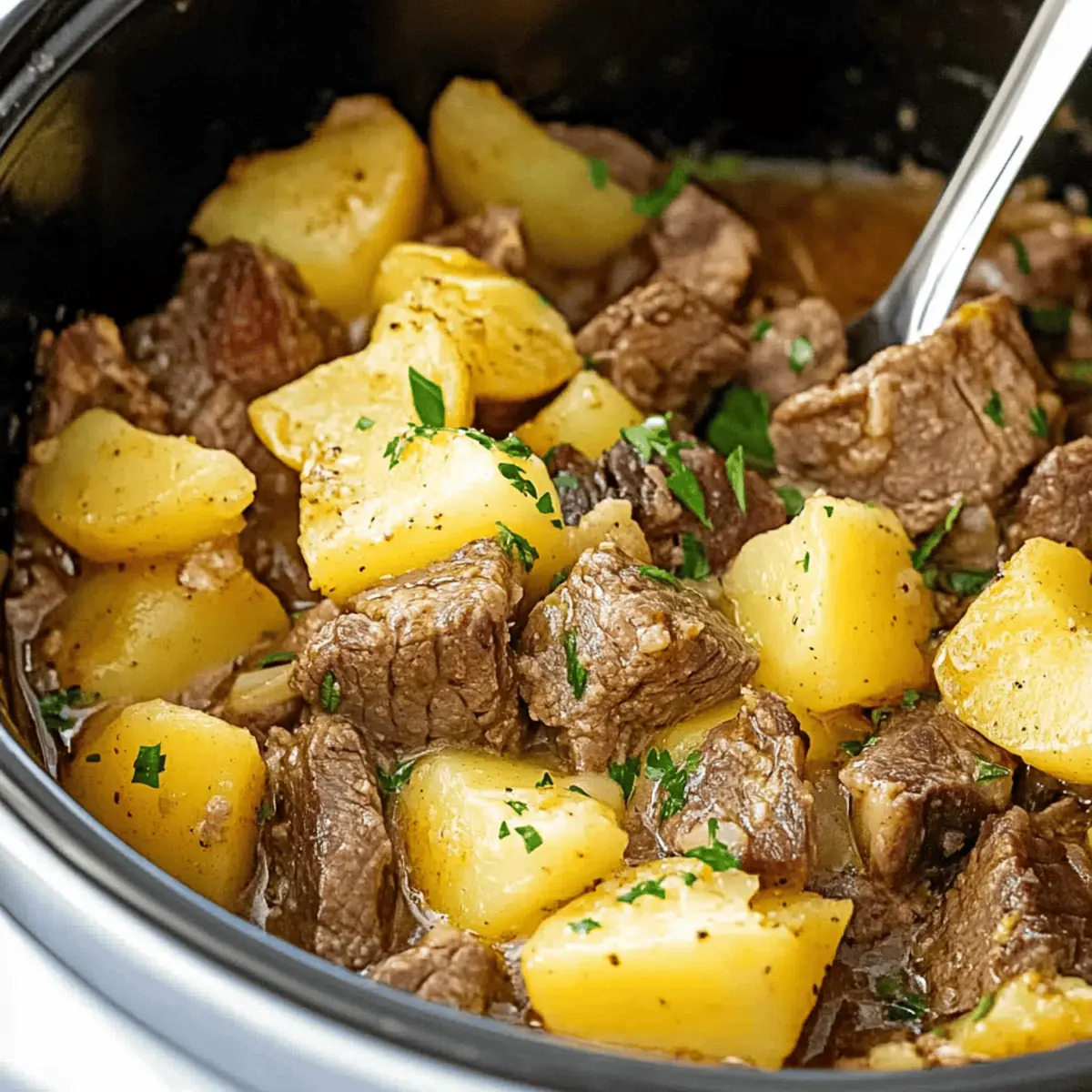 Slow Cooker Steak and Cheddar Potato Casserole Recipe for Dinner