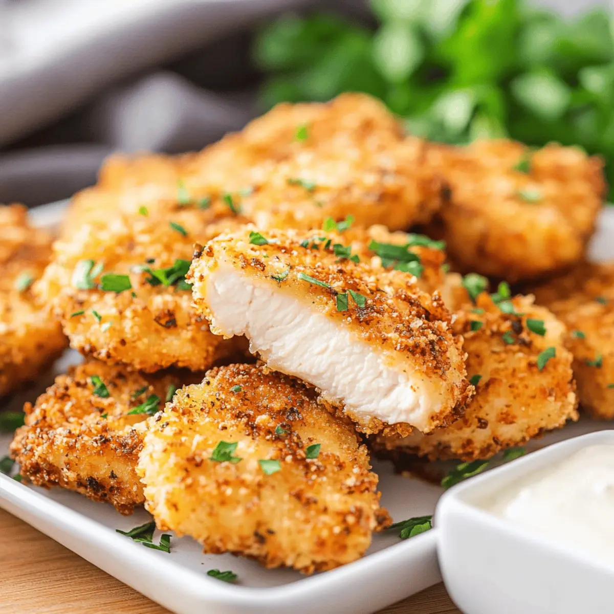 Air Fryer Ranch-Crusted Chicken Bites