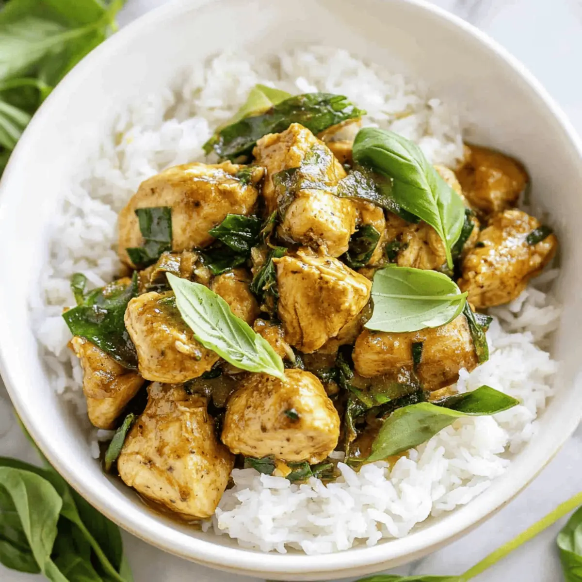 Spiced Coconut Basil Chicken with Rice: Quick & Flavorful Recipe