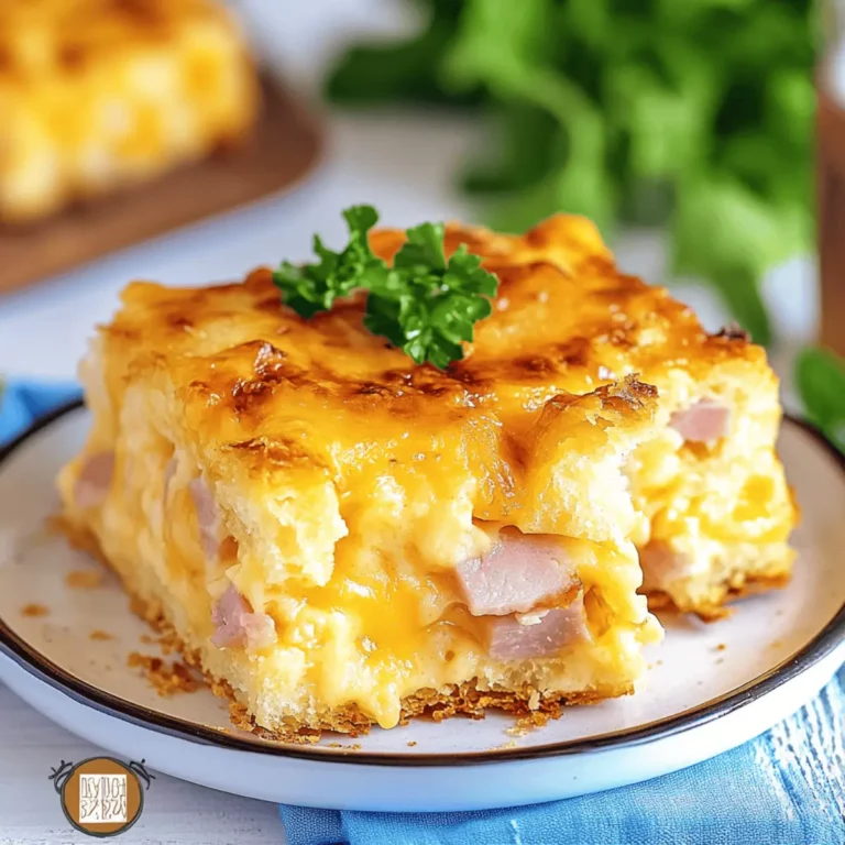 Ham and Cheese Butter Swim Biscuits Recipe