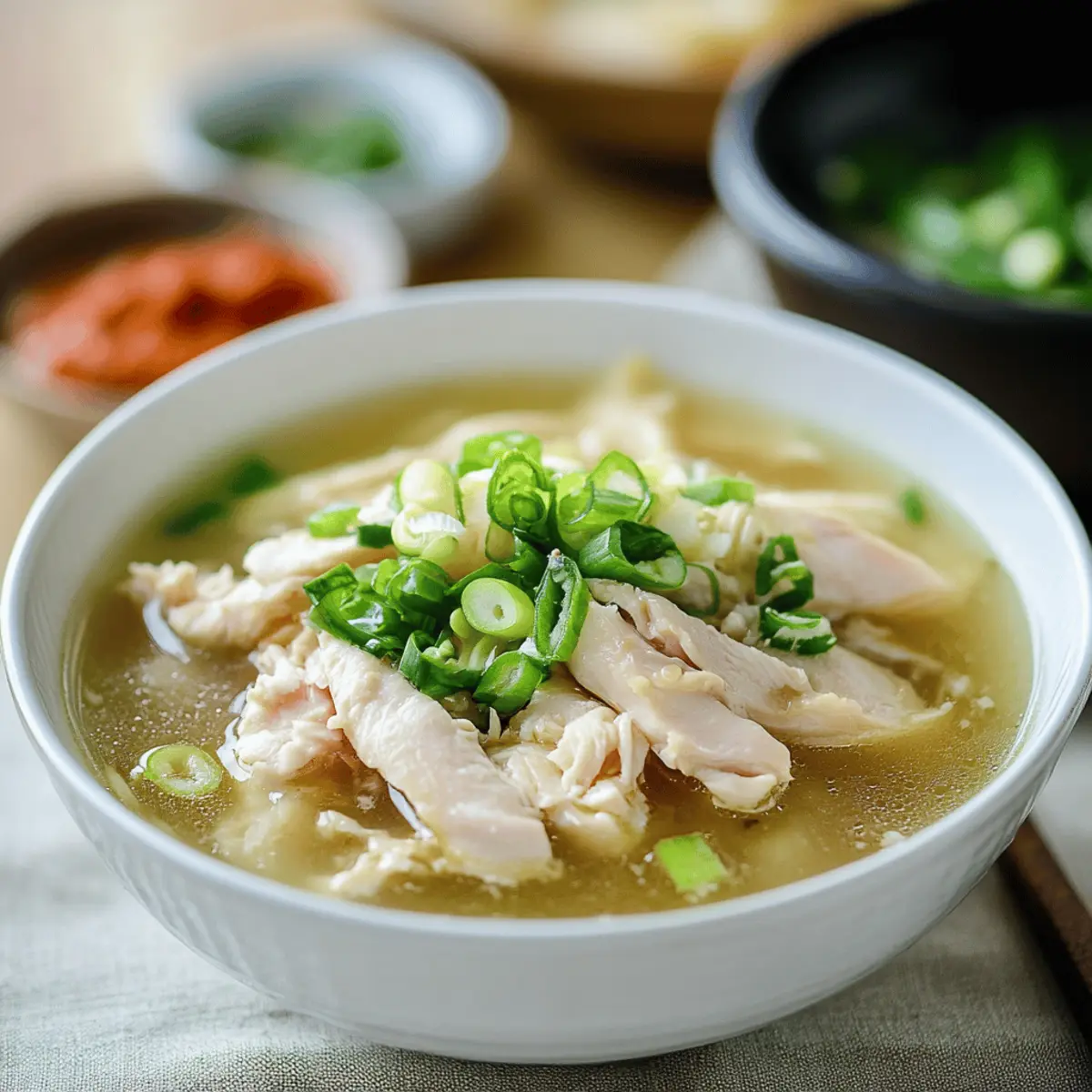Delicious Korean-Inspired Chicken Soup Dak Gomtang Recipe