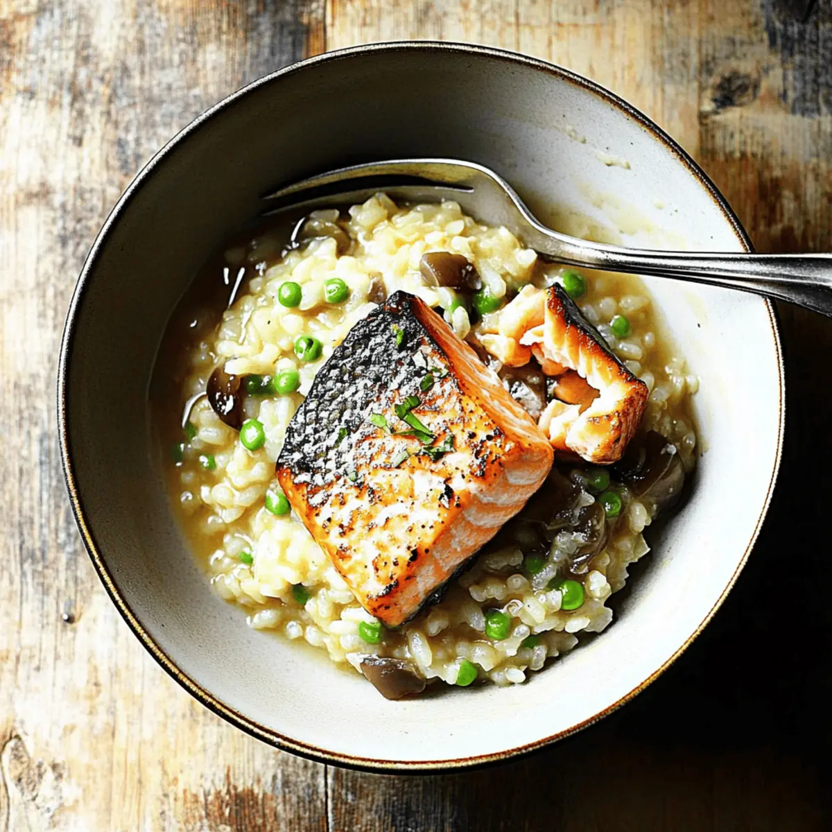 Japanese Style Risotto with Seared Salmon Recipe for Dinner Delight