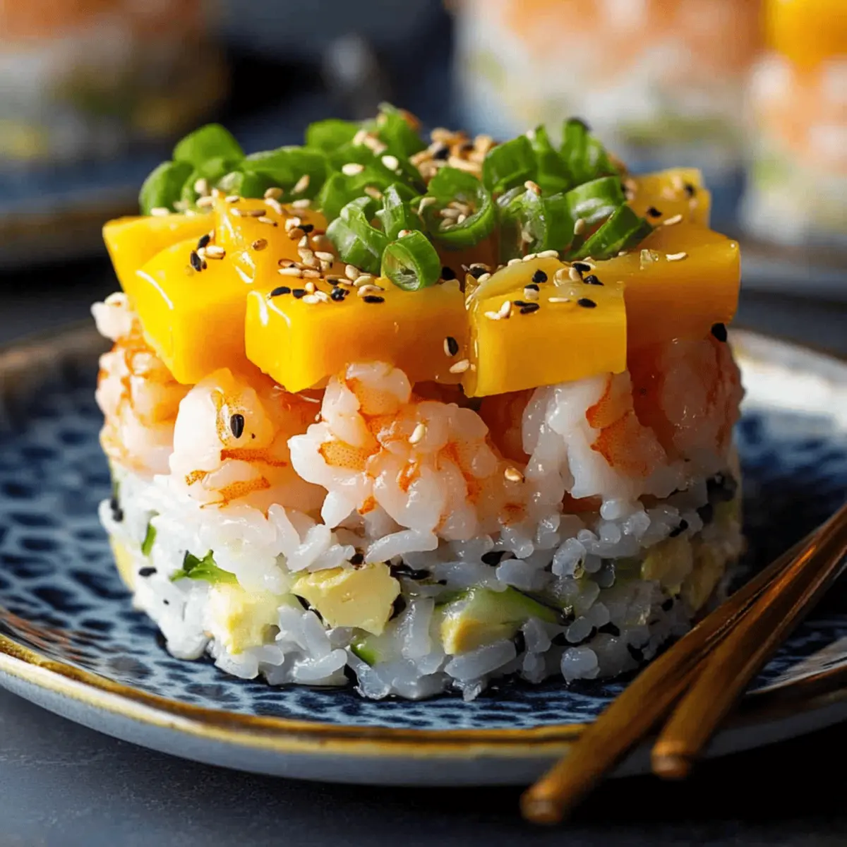 Spicy Shrimp Sushi Stacks