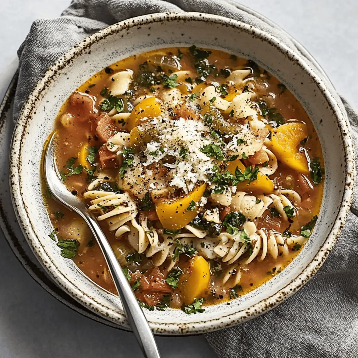 11 Low Calorie High Protein Soups: Chicken Tomato Soup with Rotini