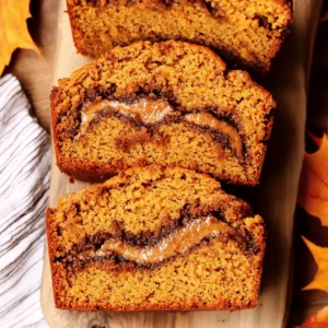 Mini Pumpkin Bread with Cinnamon Swirl