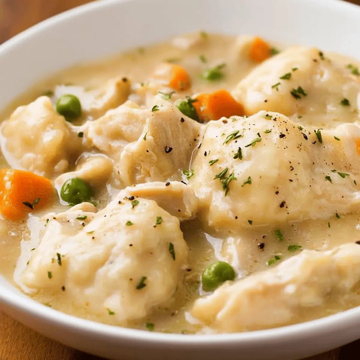 Easy Crockpot Chicken and Dumplings with Biscuits Recipe