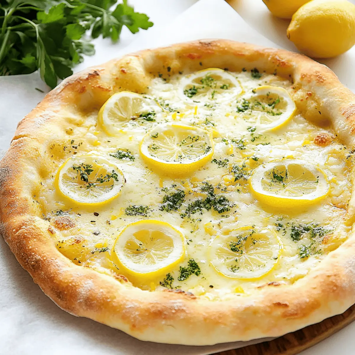 Delicious Lemon Pizza Recipe with Fresh Mozzarella and Herbs