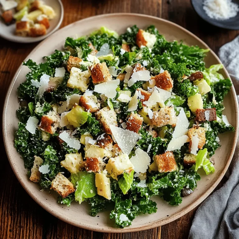 Roasted Garlic & Kale Caesar Salad