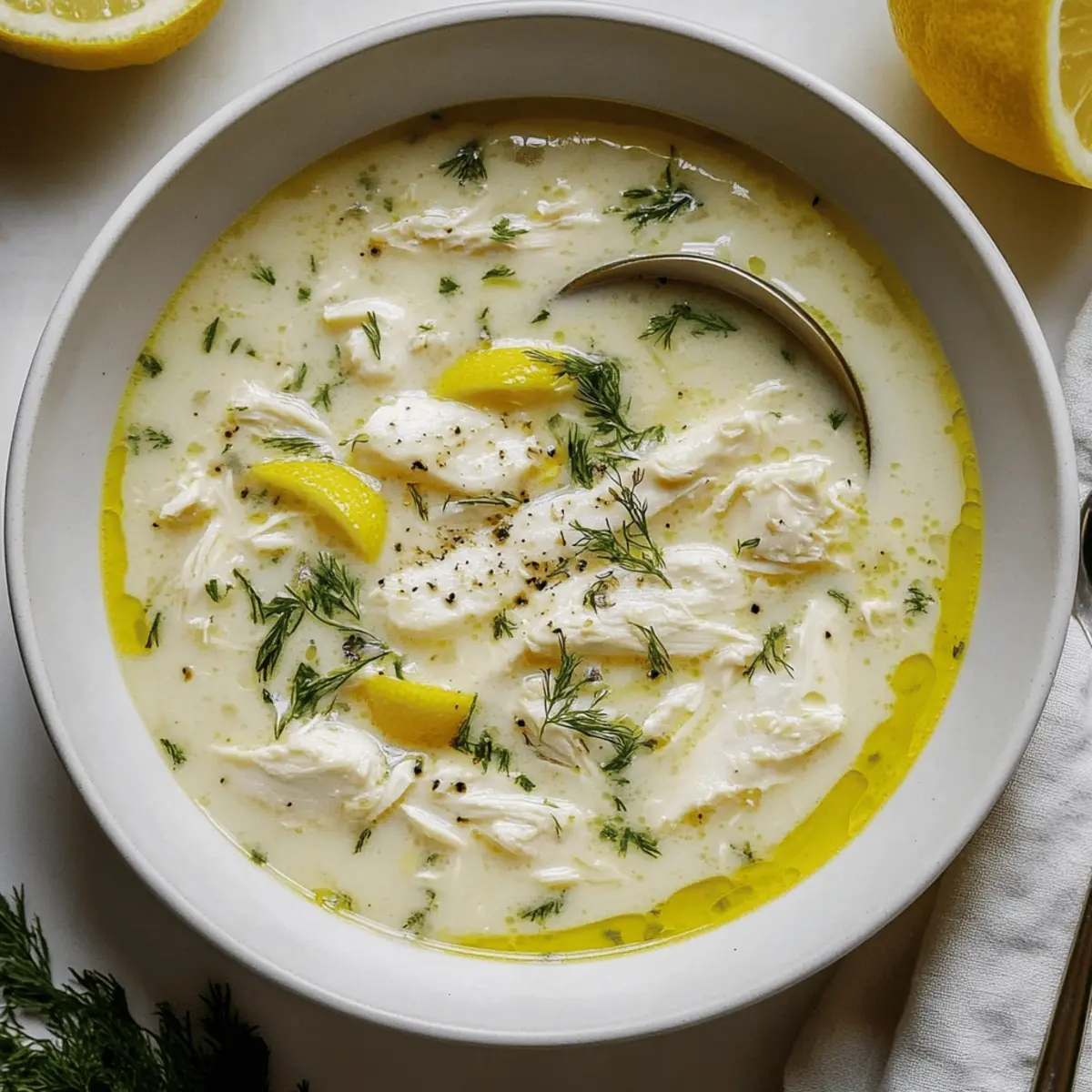 Delicious Greek Lemon Chicken Soup Recipe Ready in 45 Minutes