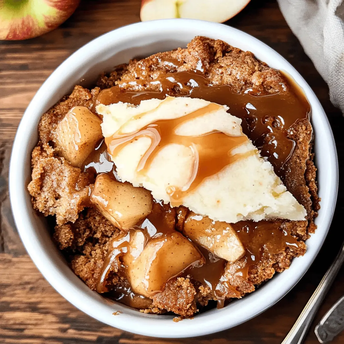 Crockpot Caramel Apple Dump Cake