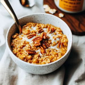 Slow Cooker Pumpkin Pie Oatmeal