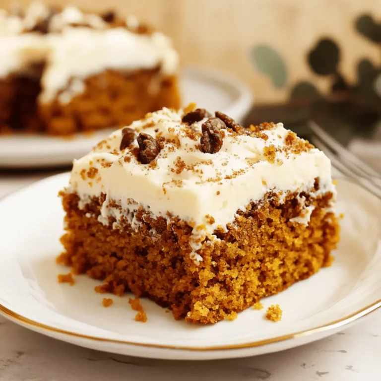 Pumpkin Spice Gooey Cake with Cream Cheese Frosting
