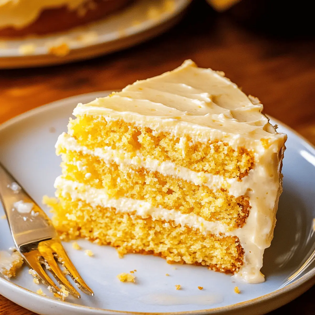 Layered Cornbread Cake with Honey Butter Frosting