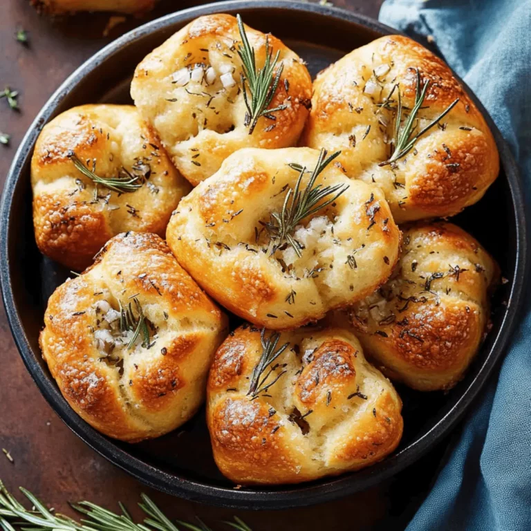 Easy Garlic Rosemary Focaccia Muffins