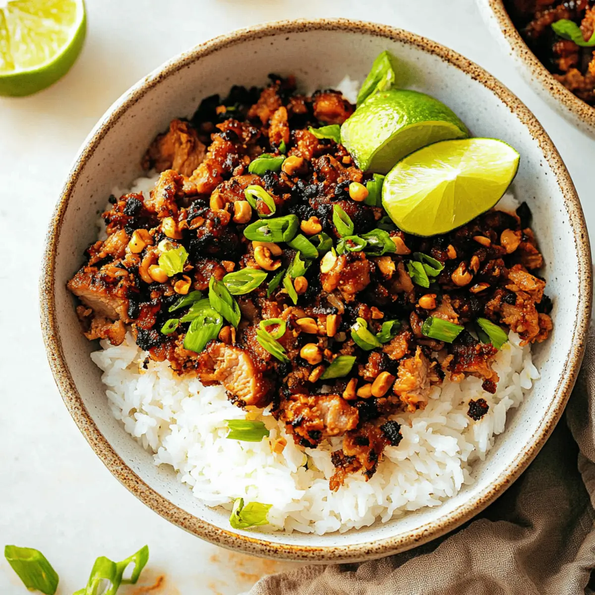Zesty Ginger Lime Pork with Creamy Coconut Rice Recipe Delight