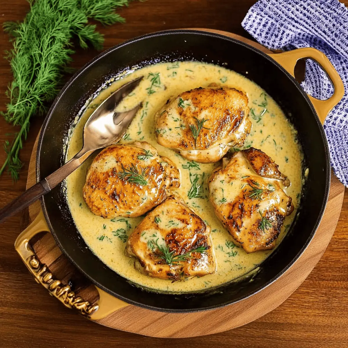 Delicious French Mustard Chicken Breasts in Creamy Sauce