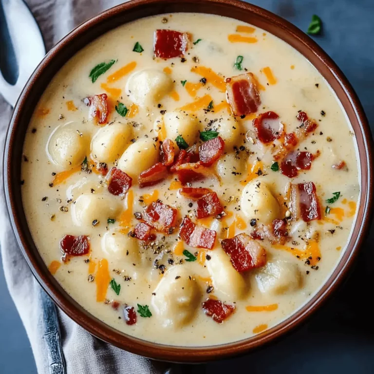 Bacon Cheddar Gnocchi Soup
