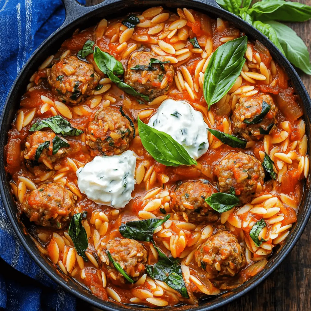 Easy One-Pot Italian Meatball & Orzo Soup