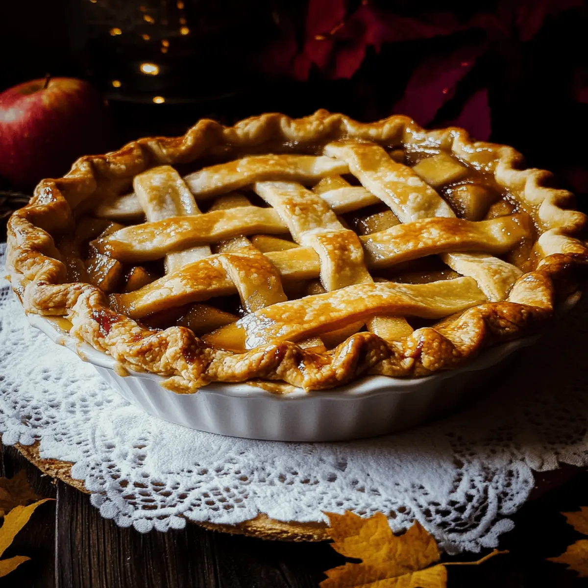 Delicious Toffee Apple Pie with Vanilla Custard Recipe for Fall