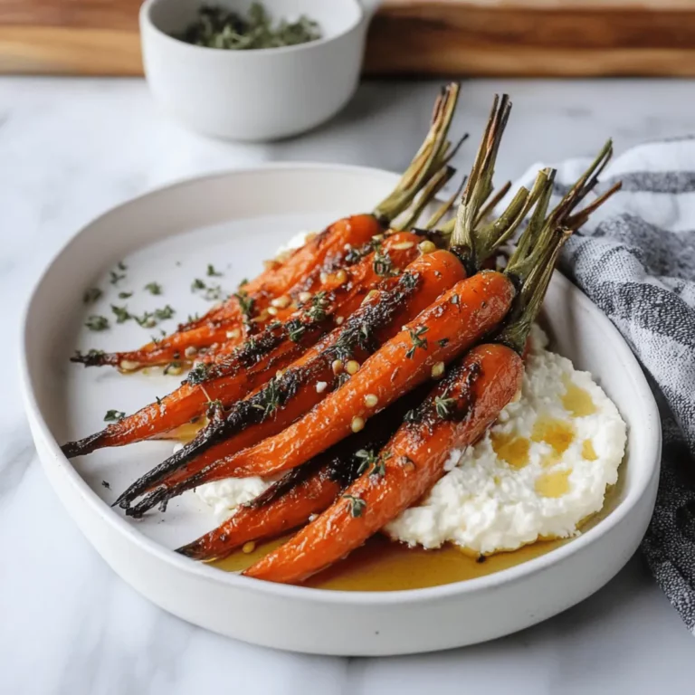 Roasted Carrots with Whipped Ricotta and Hot Honey
