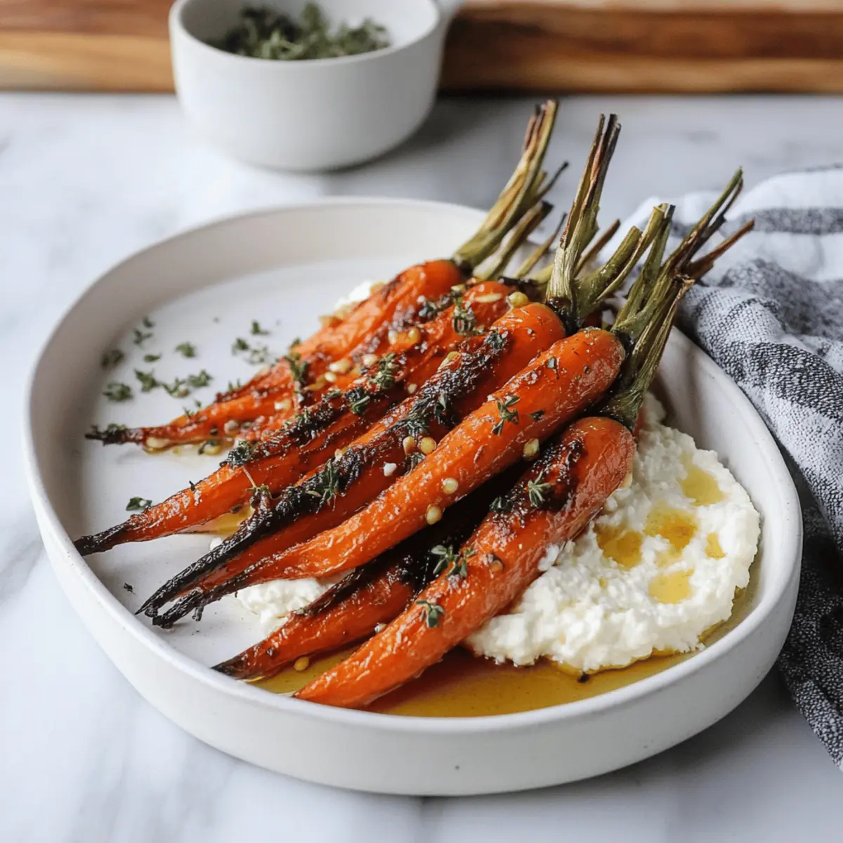 Roasted Carrots with Whipped Ricotta and Hot Honey