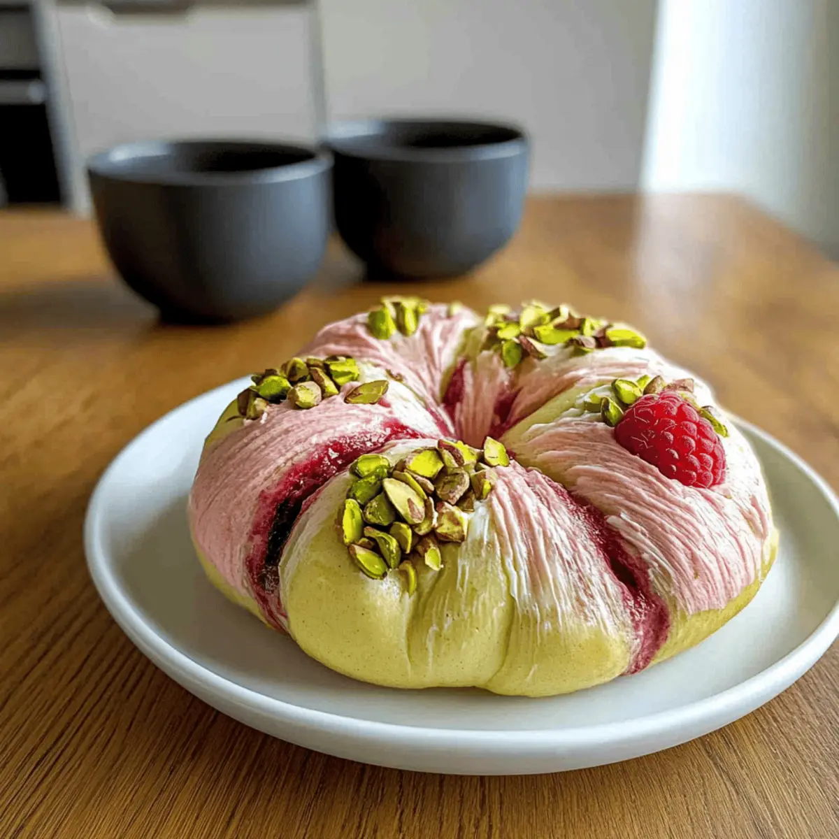 Raspberry Pistachio Sourdough Bagels