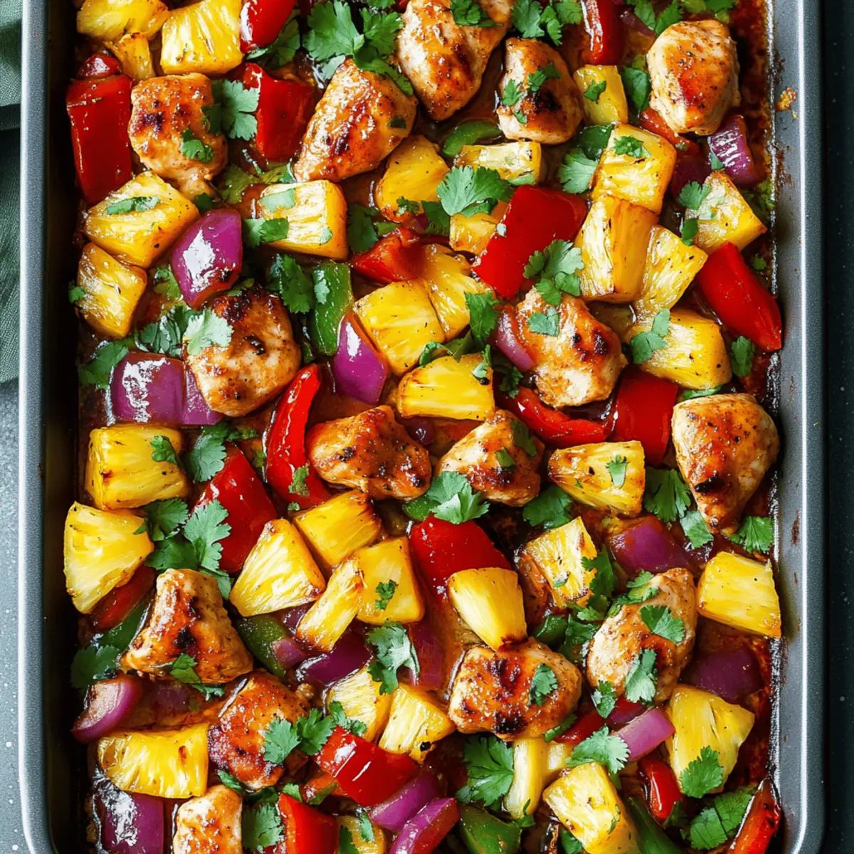 Delicious Sheet Pan Hawaiian Chicken with Pineapple and Peppers