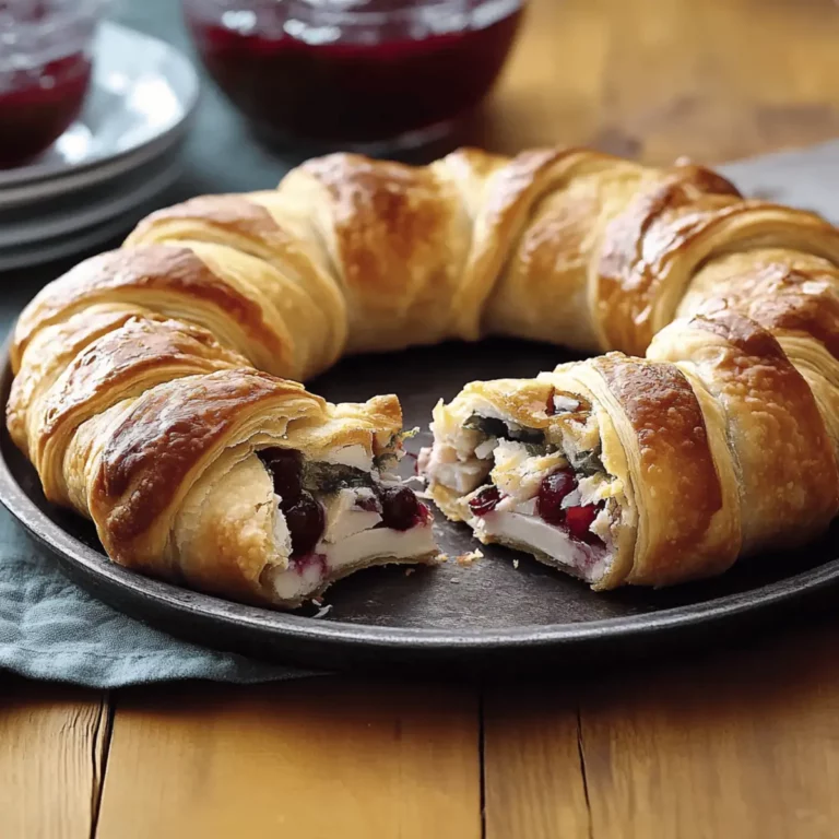 Savory Turkey and Cranberry Crescent Ring