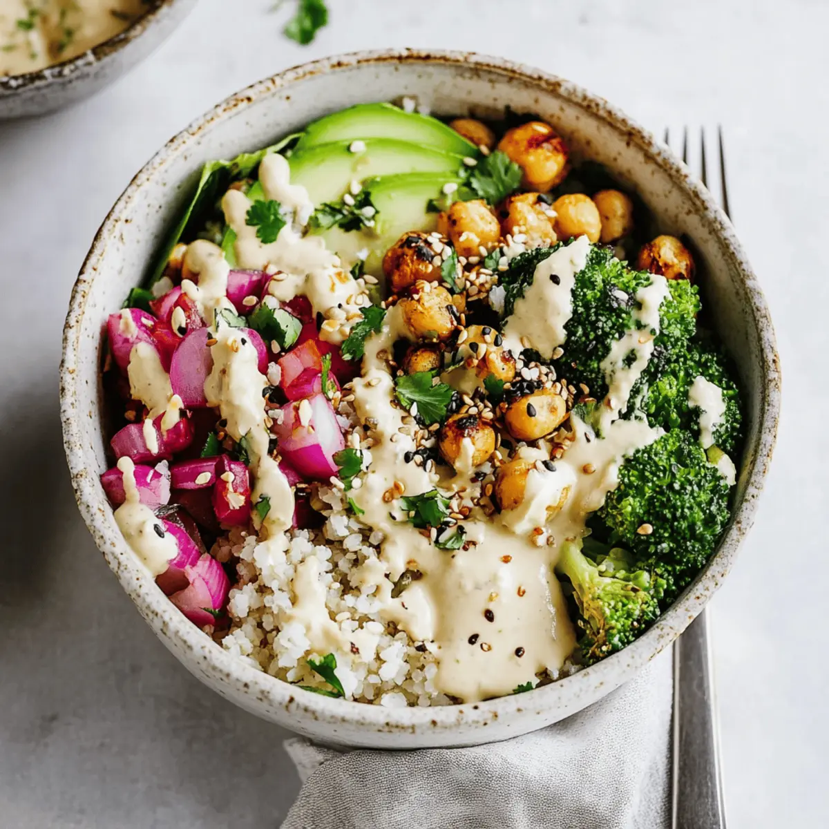 Vegan Buddha Bowl with Tahini Dressing