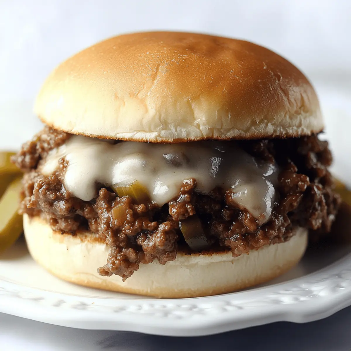 Steakhouse Burger Sloppy Joes: A Savory Cheesesteak Twist